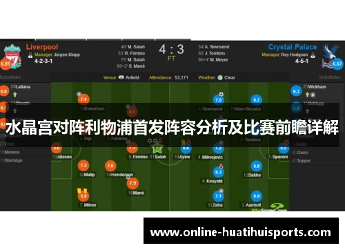 水晶宫对阵利物浦首发阵容分析及比赛前瞻详解